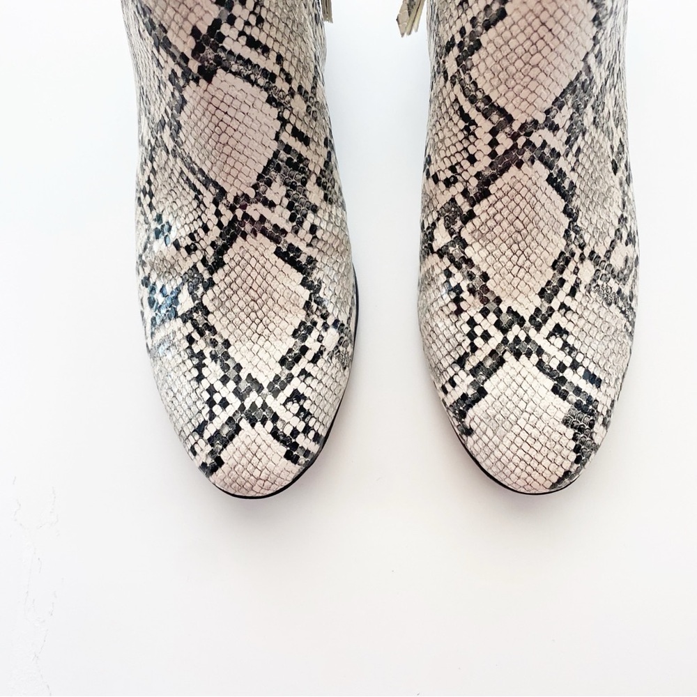 SAM EDELMAN Circus Pipper Snakeskin Ankle Booties Size 8 - Picture 4 of 8